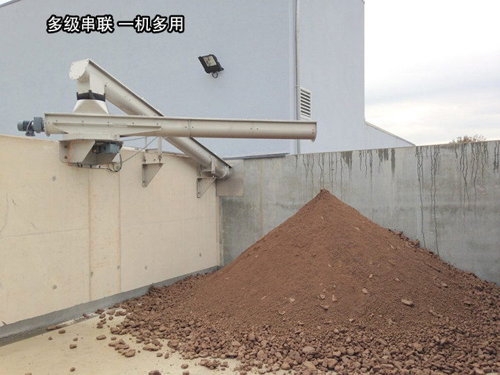 污泥輸送可多級(jí)串聯(lián)式安裝，超長間隔輸送物料